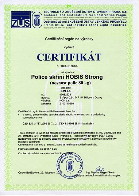 certifikat nosnosti políc