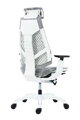 GENIDIA - kancelárska  ergonomická stolička , Farba Biela sieťovina