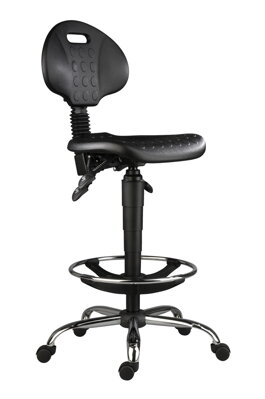 1290 PU ASYN - pracovná priemyselná stolička s extendom